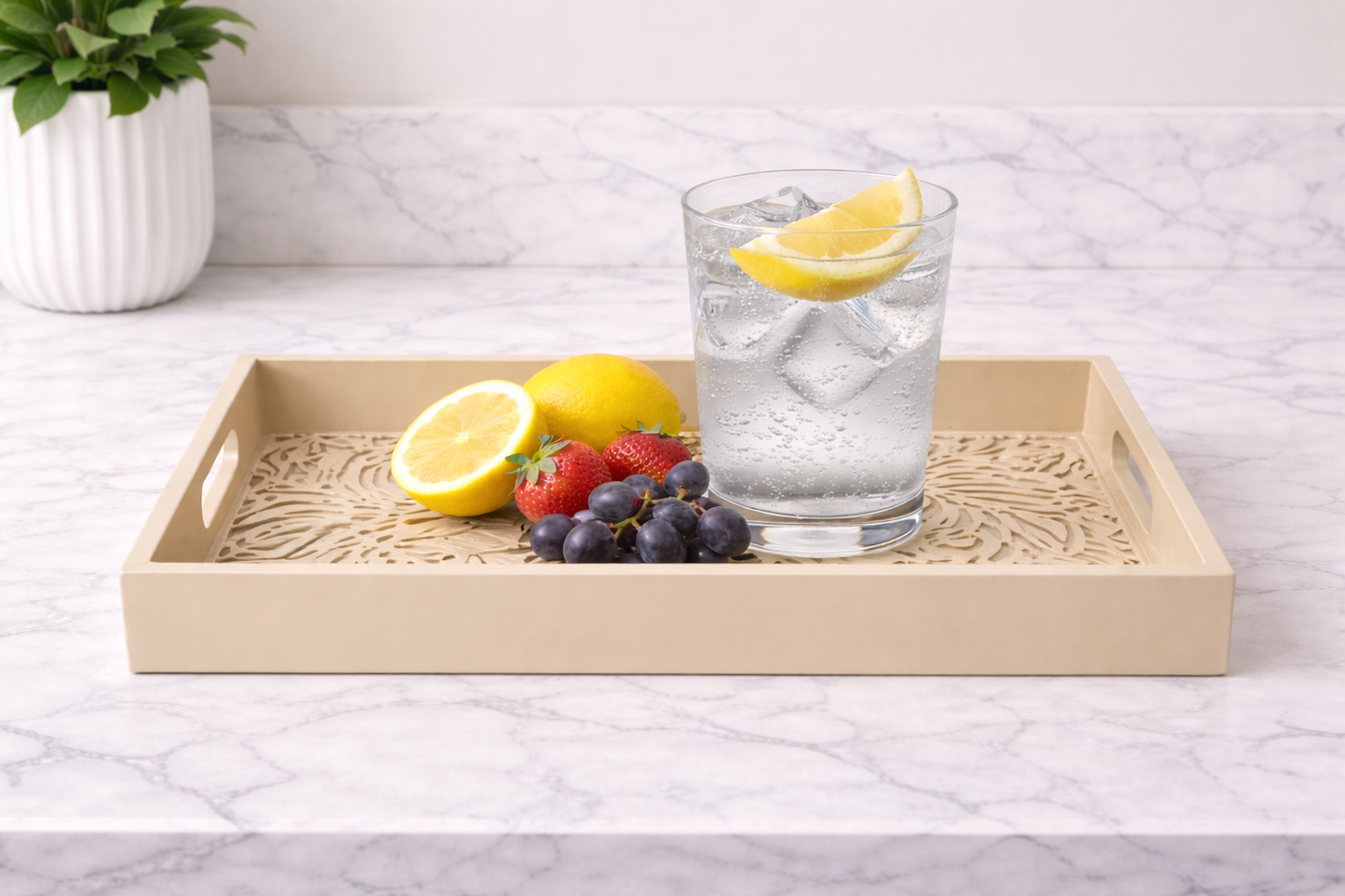 Bandeja Decorativa Botánica Azul Real