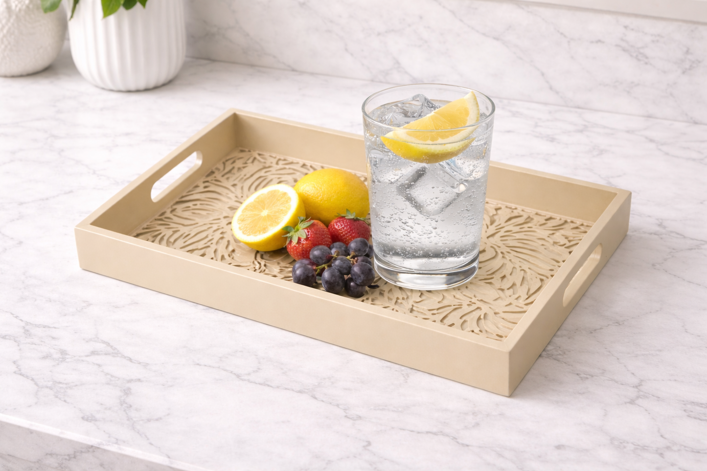 Bandeja Decorativa Botánica Azul Real