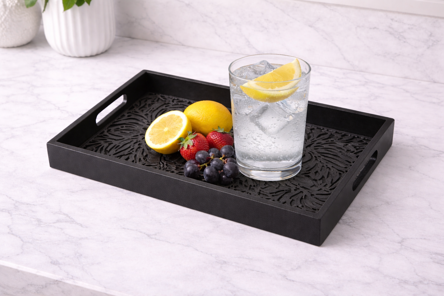 Bandeja Decorativa Botánica Azul Real