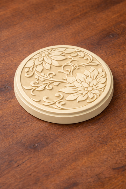 Portavasos Floral Relieve