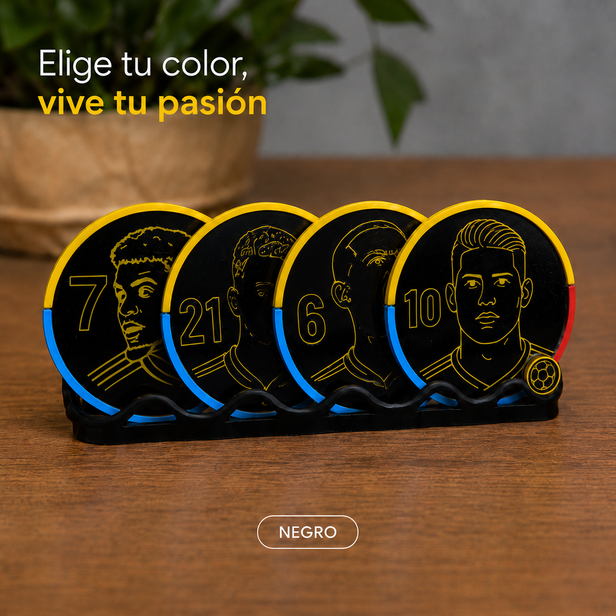 Set de 4 Portavasos Colección Mundial con Base Organizadora